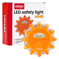 LED-advarselslampe med orange hus