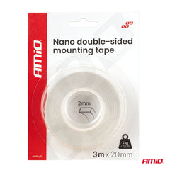 Transparent dobbeltsidet tape til dekorationer og LED-strips