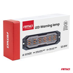 LED-advarselslampe med mål på 129 x 30 mm