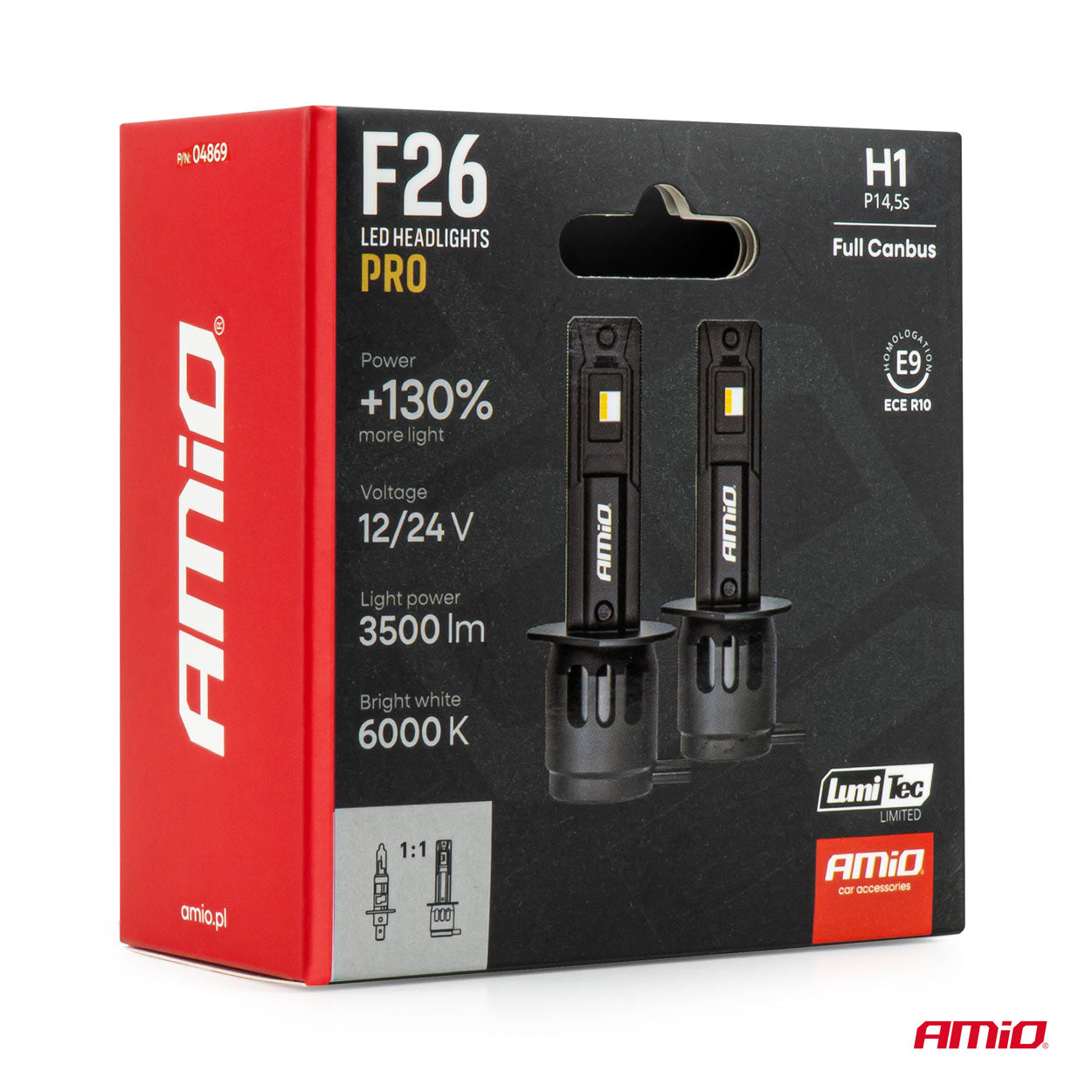 H1 LED-pærer F26 PRO til 12/24 V