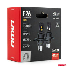 LED-pærer H4/H19 med hvidt 6000 K lys