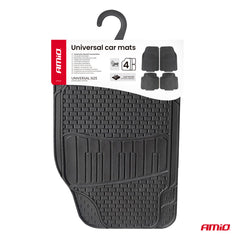 Universelle bilmåtter i sort PVC set fra siden