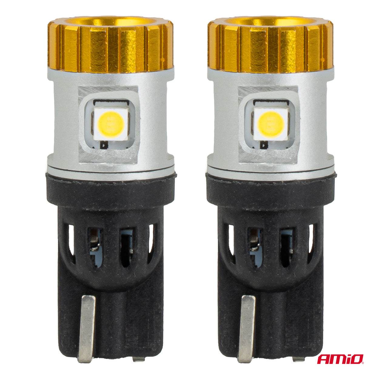 T10 LED-pære med 4 SMD 3030-LED'er og 1 SMD 3020-LED
