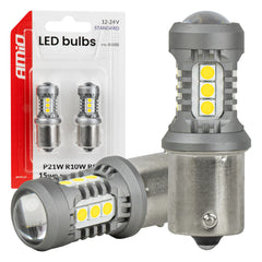LED-pære BA15S/P21W med hvidt lys