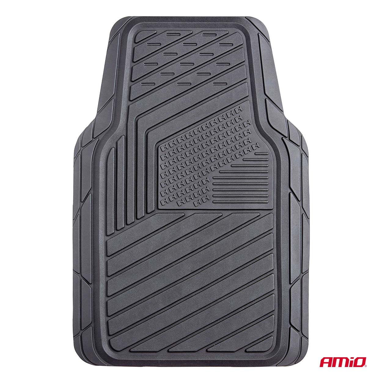 Bageste universale bilmåtter i sort PVC