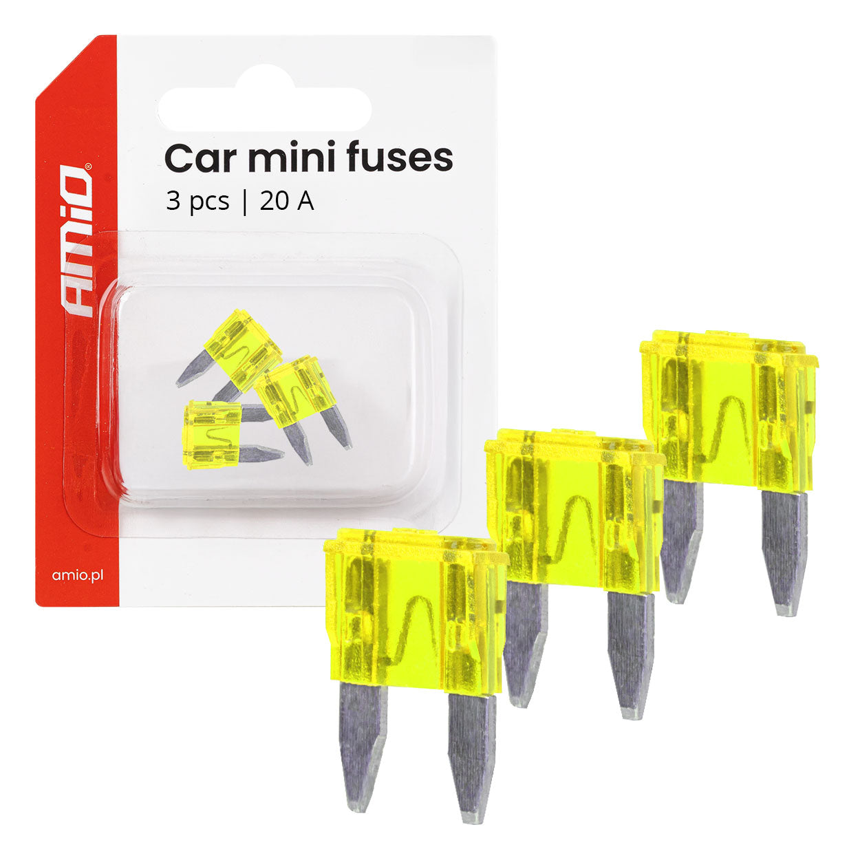 MINI bilsikringer 20A i blisterpakke