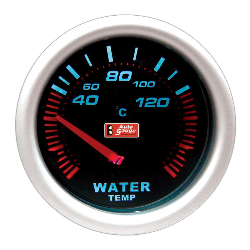 Измервател за температура на водата черен 5,8 см Auto Gauge