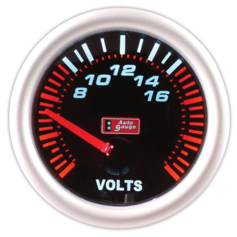 Волтметър черен 2 инча Auto Gauge