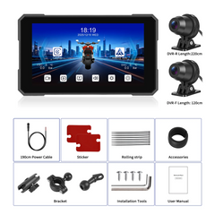 5” мотоциклетен дисплей с CarPlay, Android Auto, AirPlay, DVR и TPMS 