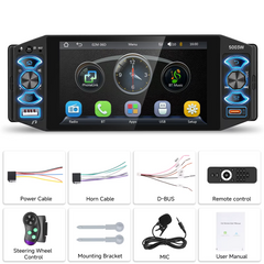 1 DIN 5" тъчскрийн с безжичен Apple CarPlay и Android Auto 