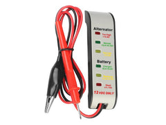 12V тестер за акумулатор и алтернатор с щипка тип крокодил и сонда