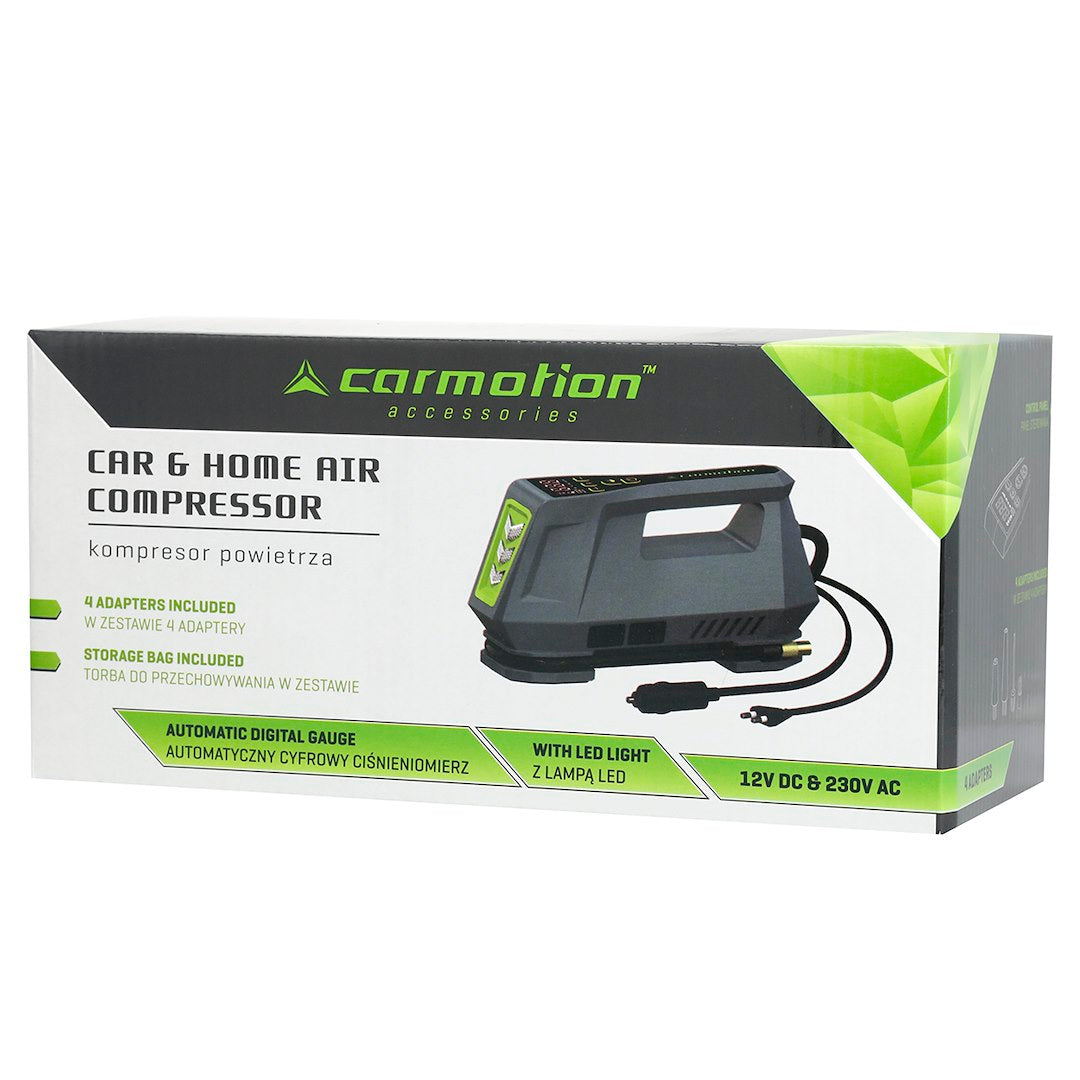 Въздушен компресор CARMOTION с дигитално измерване на налягането и LED светлина