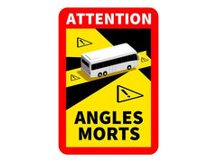 Стикер за мъртва зона ANGLES MORTS 25x17 см за автобус