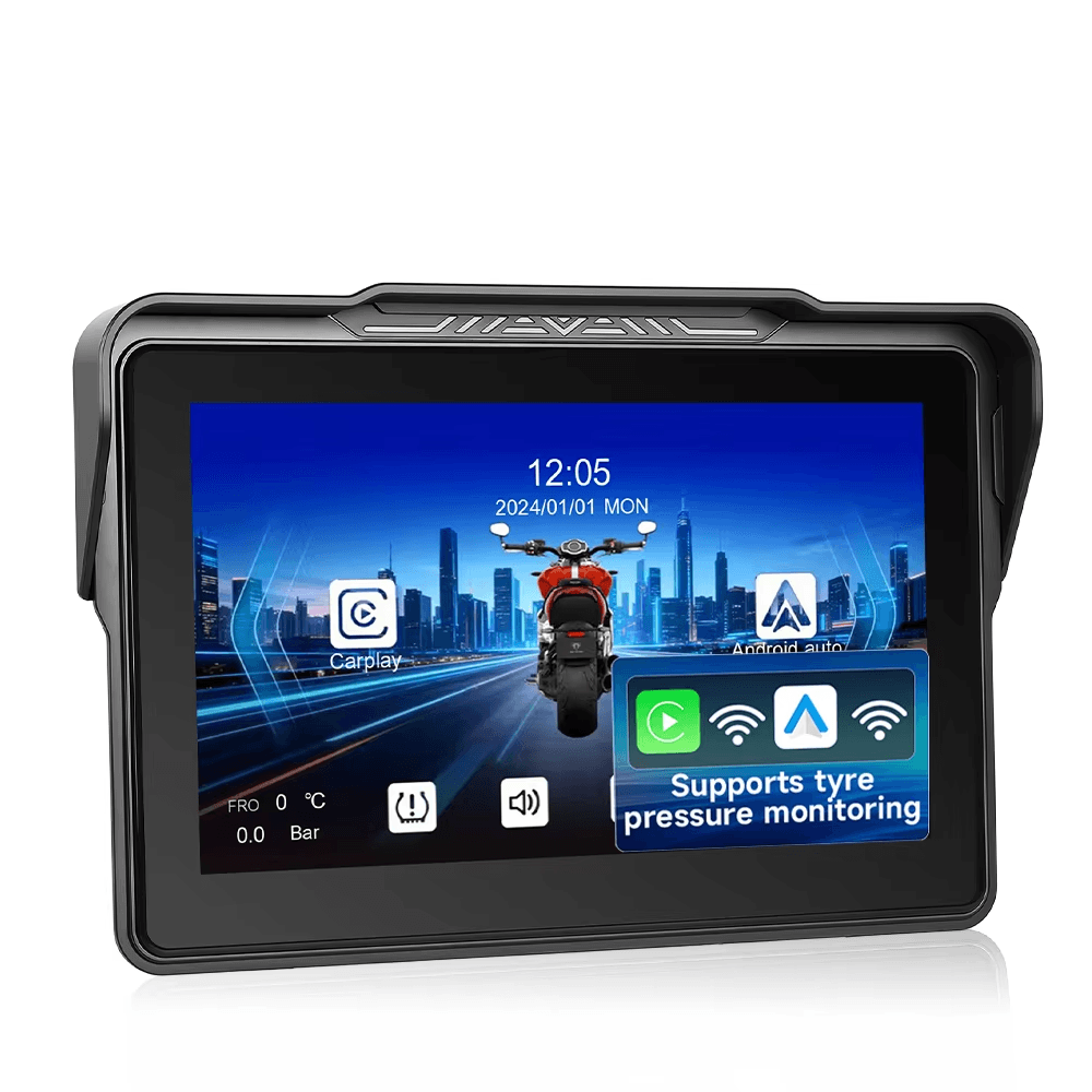 7” екран за мотор с CarPlay, Android Auto, AirPlay и TPMS 