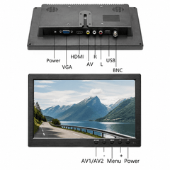 10,1" HD LCD монитор – мини екран за автомобил, телевизор и компютър 