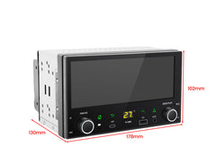 2DIN Touch Skærm Radio 6.86" – Trådløs Apple CarPlay & Android Auto (Universal)