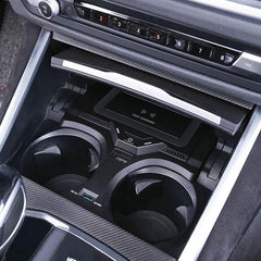 BMW 4-Serie/i4 2022-2024 безжично зарядно за телефон с 15W бързо зареждане и NFC карта ключ 