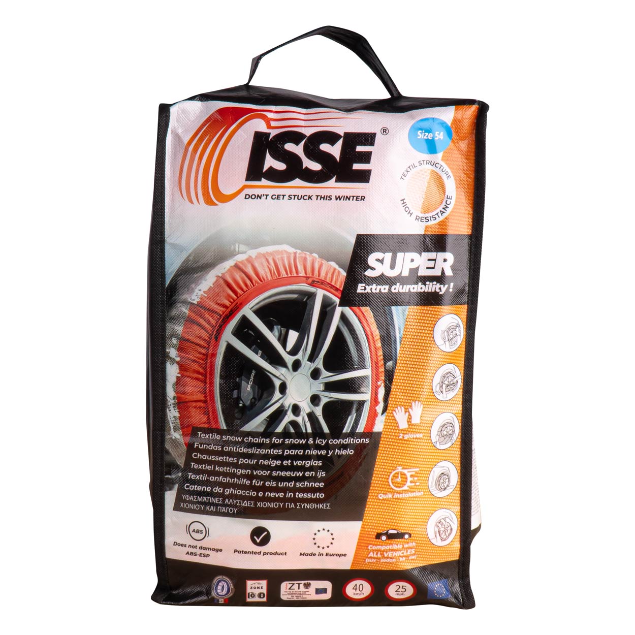 Isse Super tekstil-snekæder størrelse 58