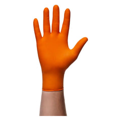 Orange nitrilhandsker med 3D-diamantstruktur