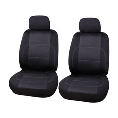 Carpoint комплект калъфи за предни седалки Paris, 4 части, черен/сив 