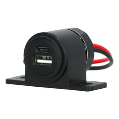 Carpoint вграден USB адаптер USB-A + USB-C 12/24V 