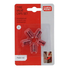 Капачки за вентили Carpoint Piston червени 5 бр. 