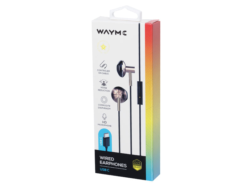 WAYME USB-C слушалки – In-Ear с микрофон и шумопотискане 