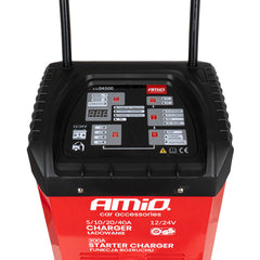 AMiO зарядно за акумулатор със стартова помощ 12/24 V – 40 A / 300 A 