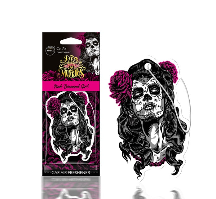 Aroma Car Dia de los Muertos Pink Diamond Girl luftfrisker til bil