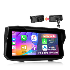 6,86” мотоциклетен дисплей с CarPlay, Android Auto, AirPlay и TPMS 