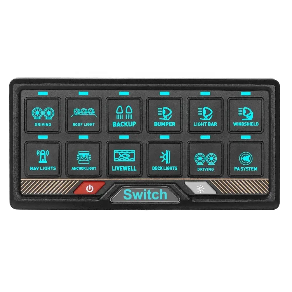 RGB 12-позиционен switch panel с тъч управление – 12V / 24V контролен панел 