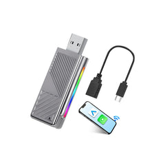 Безжичен адаптер за CarPlay & Android Auto – USB донгъл за OEM кабелен CarPlay 