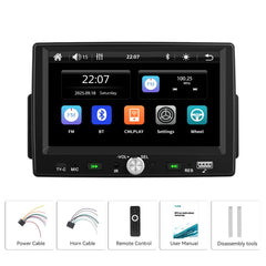 7" 1 DIN автомобилно радио с Apple CarPlay и Android Auto – Bluetooth 5.0, сензорен екран и USB 