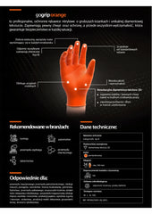 GoGrip orange nitrilhandsker med 3D-diamantstruktur