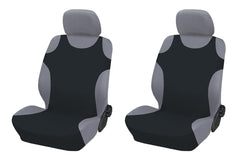 Sorte sædeovertræk i Shirts-design, 2 stk.