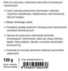 TEMPO полираща паста за хром, алуминий и метални повърхности